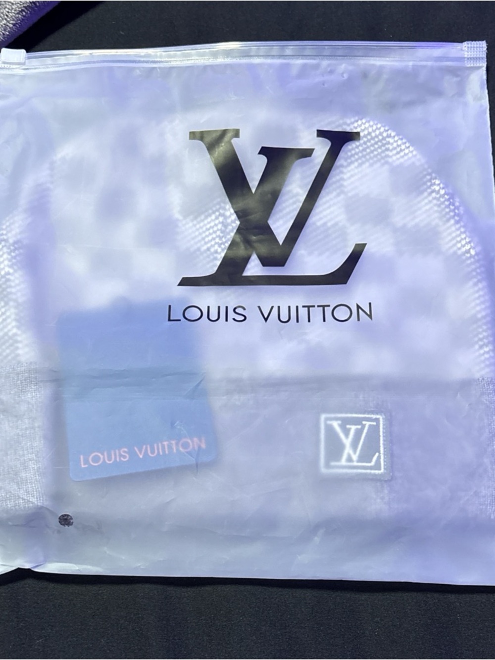 Louis Vuitton Purple and Gray Knit Beanie with LV Tag - Picture 6 of 6